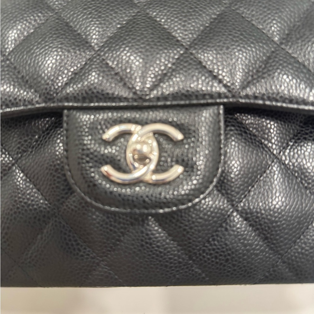 Chanel Black Quilted Shoulder Bag with Iconic CC Closure Silver hardware - Picture 8 of 16